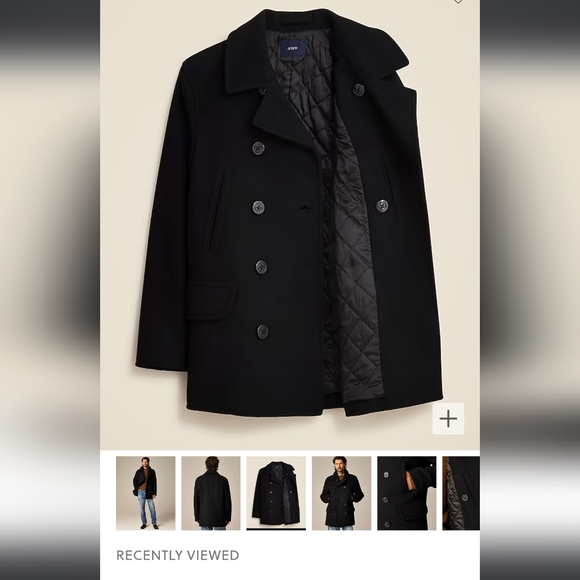 J. CREW Dock Peacoat in Wool Blend size Small - Picture 2 of 8